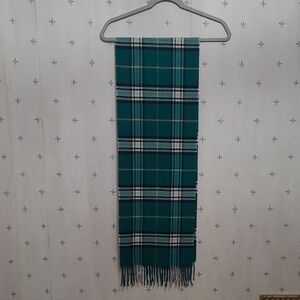 Teal Plaid Scarf